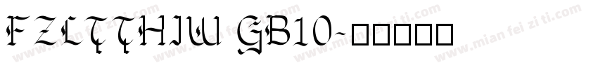 FZLTTHIW GB10字体转换